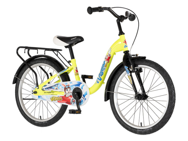 Bicikl kids visitor aviator 20" 10" v-brake  kontra 115-135cm (20") neon žuti