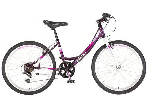 Bicikl junior 24 visitor fox 24" 14"  v-brake  6 brzina 132-155cm (xs) ljubičasti