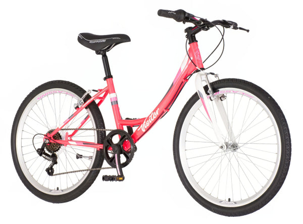Bicikl junior 24 visitor fox 24" 14"  v-brake  6 brzina 132-155cm (xs) crveni