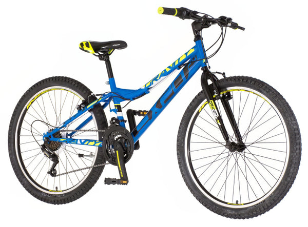 Bicikl junior 24 explorer magnito 24" 13" v-brake  18 brzina 132-155cm (xs) plavi