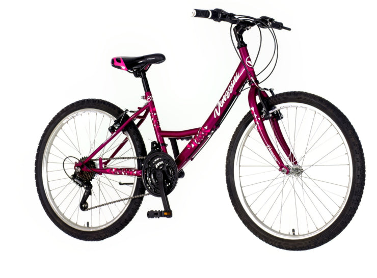 Bicikl junior 24 venssini parma 24" 13" v-brake 18 brzina 132-155cm (xs) ljubičasti perla uv sjaj