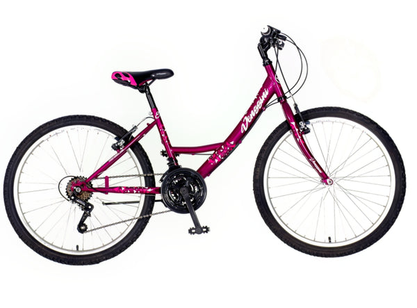 Bicikl junior 24 venssini parma 24" 13" v-brake 18 brzina 132-155cm (xs) ljubičasti perla uv sjaj