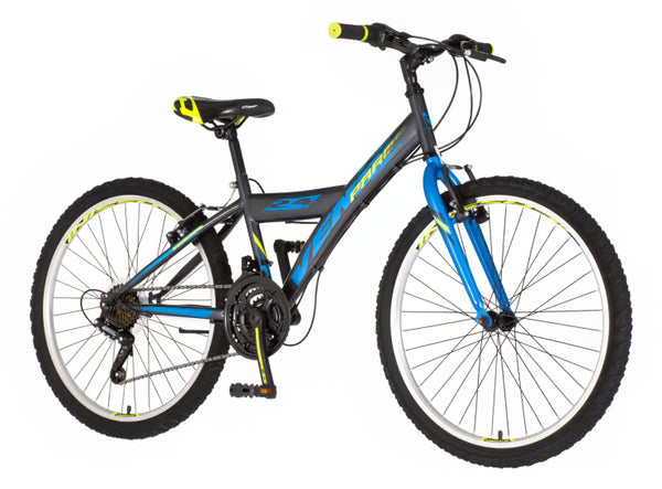 Bicikl junior 24 venssini parma 24" 13" v-brake  18 brzina 132-155cm (xs) plavo sivi