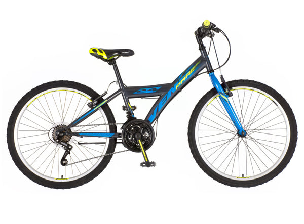 Bicikl junior 24 venssini parma 24" 13" v-brake  18 brzina 132-155cm (xs) plavo sivi