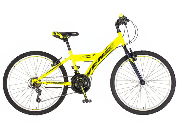Bicikl junior 24 venssini parma 24" 13" v-brake  18 brzina 132-155cm (xs) žuti
