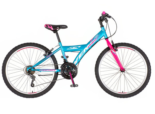 Bicikl junior 24 venssini parma 24" 13" v-brake  18 brzina 132-155cm (xs) tirkiz