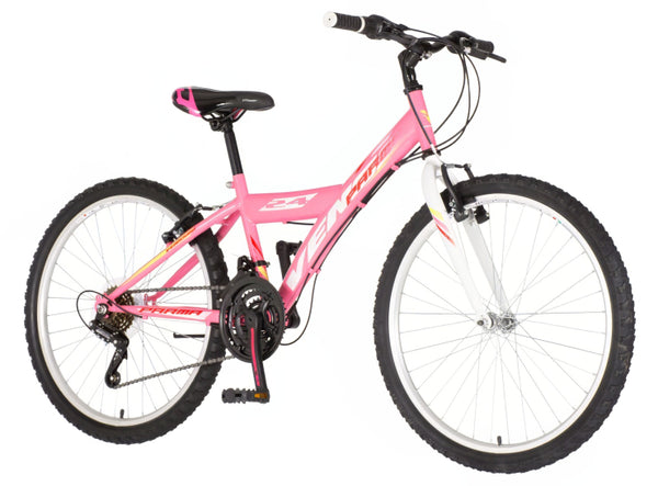 Bicikl junior 24 venssini parma 24" 13" v-brake  18 brzina 132-155cm (xs) roze