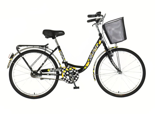 Bicikl city visitor lowland 24" 15" v-brake kontra favorit 155-178cm (s/m) crno žuti