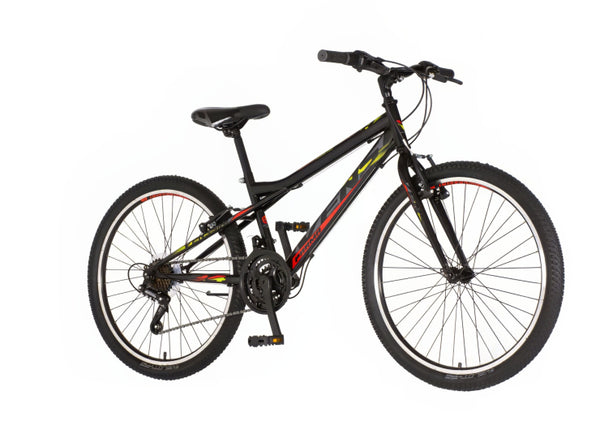 Bicikl junior 24 venssini parma 24" 13" v-brake  18 brzina 142-165cm (s) crno crveni perla