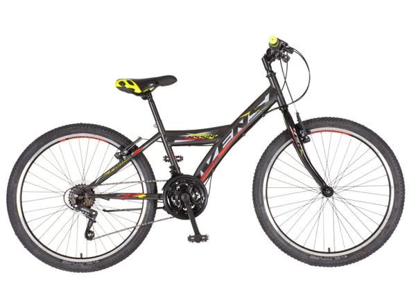 Bicikl junior 24 venssini parma 24" 13" v-brake  18 brzina 132-155cm (xs) sivo crveni perla