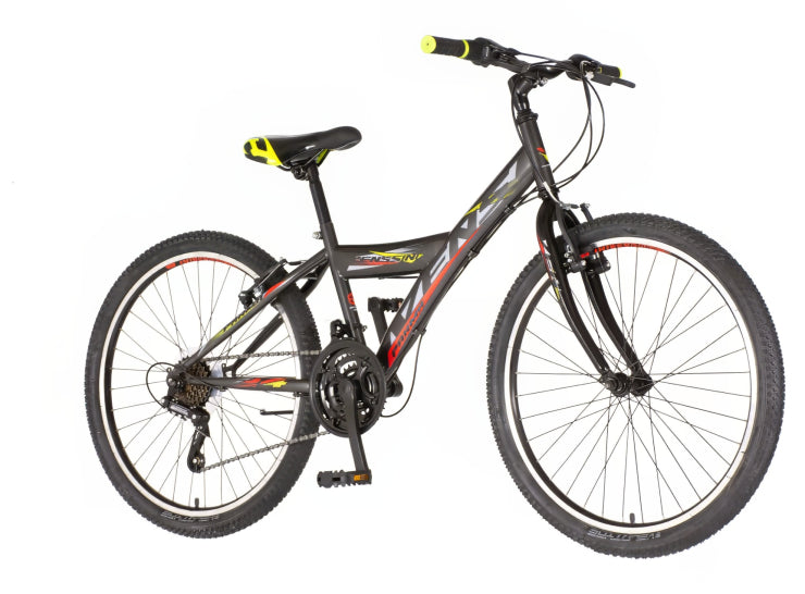 Bicikl junior 24 venssini parma 24" 13" v-brake  18 brzina 132-155cm (xs) sivo crveni perla