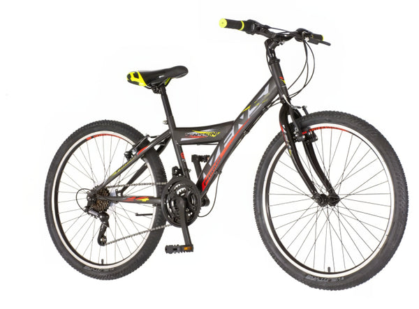 Bicikl junior 24 venssini parma 24" 13" v-brake  18 brzina 132-155cm (xs) sivo crveni perla