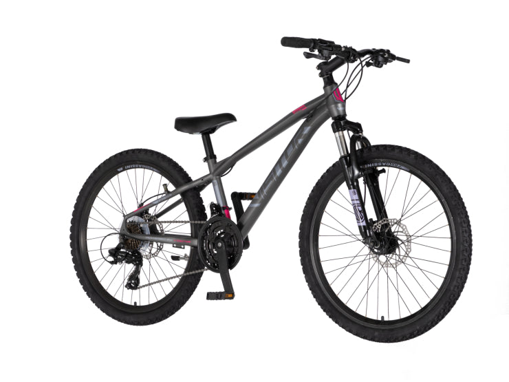 Bicikl junior 24 visitor cascade 24" amortizer 12" disk dupli 21 brzina 142-165cm (s) sivi polu mat