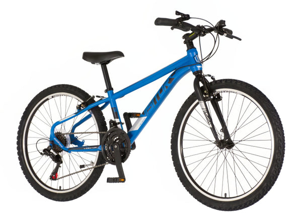 Bicikl junior 24 visitor radiance 24" 12" v-brake  21 brzina 132-155cm (xs) plavi