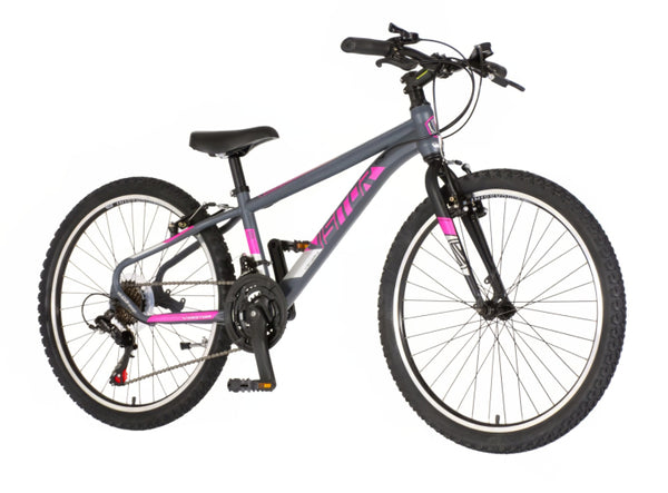 Bicikl junior 24 visitor radiance 24" 12" v-brake 21 brzina 132-155cm (xs) sivi