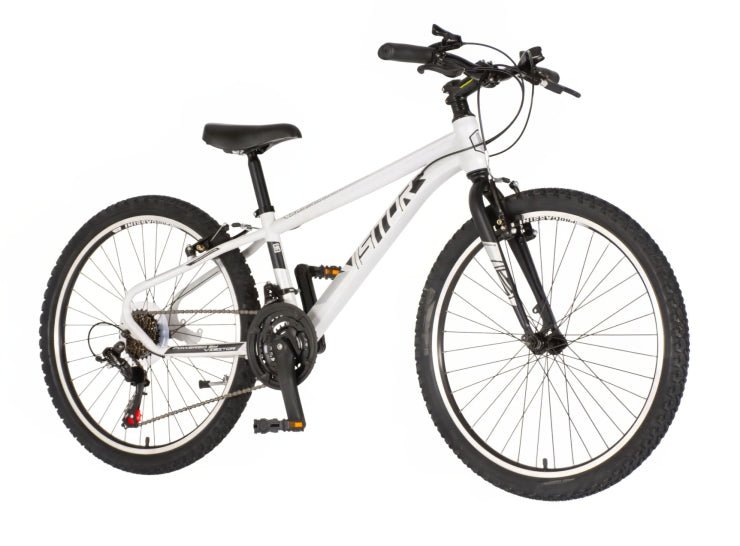 Bicikl junior 24 visitor radiance 24" 12" v-brake   21 brzina 132-155cm (xs) beli
