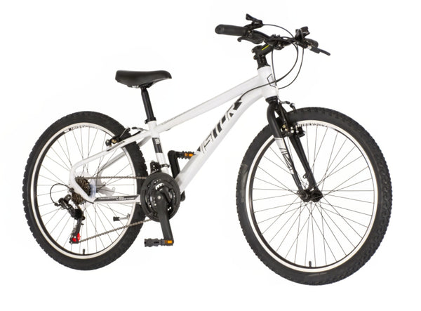 Bicikl junior 24 visitor radiance 24" 12" v-brake   21 brzina 132-155cm (xs) beli