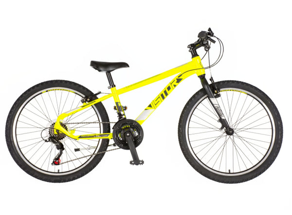 Bicikl junior 24 visitor radiance 24" 12" v-brake  21 brzina 132-155cm (xs) neon žuti