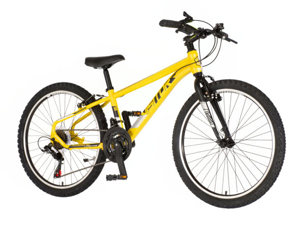 Bicikl junior 24 visitor radiance 24" 12" v-brake  21 brzina 132-155cm (xs) žuti perla