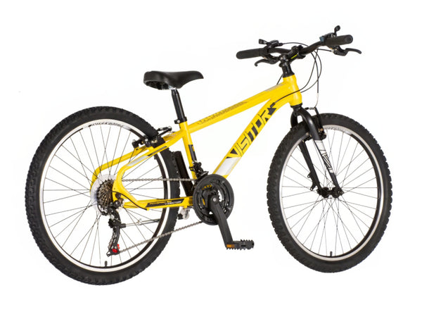 Bicikl junior 24 visitor radiance 24" 12" v-brake  21 brzina 132-155cm (xs) žuti perla