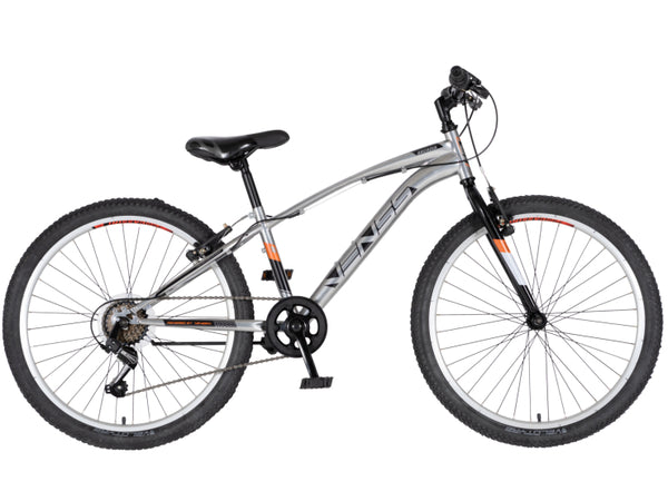 Bicikl junior 24 venssini arcadia 24" 12" v-brake  6 brzina 132-155cm (xs) srebrni