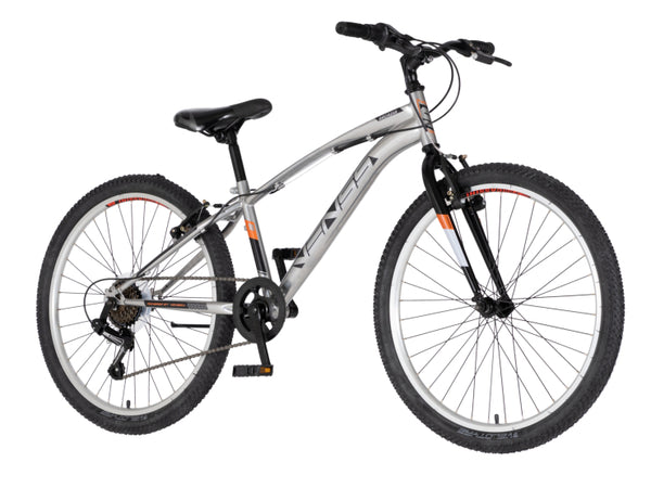 Bicikl junior 24 venssini arcadia 24" 12" v-brake  6 brzina 132-155cm (xs) srebrni