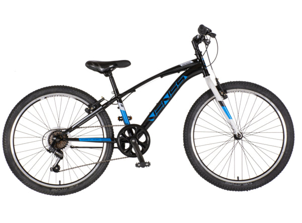Bicikl junior 24 venssini arcadia 24" 12" v-brake  6 brzina 132-155cm (xs) crno plavi
