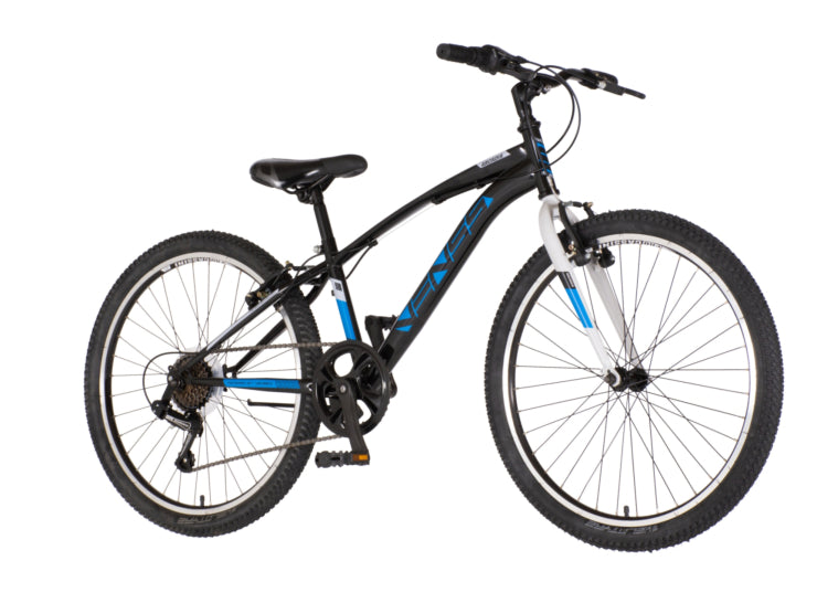 Bicikl junior 24 venssini arcadia 24" 12" v-brake  6 brzina 132-155cm (xs) crno plavi