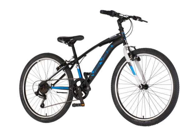 Bicikl junior 24 venssini arcadia 24" 12" v-brake  6 brzina 132-155cm (xs) crno plavi