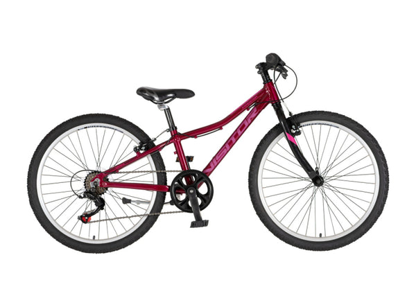 Bicikl junior 24 visitor proxy start 2.0 24" tvrda alu 12" v-brake 7 brzina 132-155cm (xs) ljubičast
