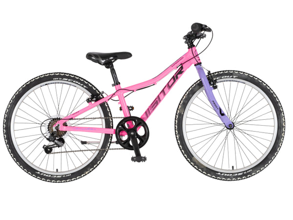 Bicikl junior 24 visitor proxy start 2.0 24" tvrda alu 11" v-brake  7 brzina 132-155cm (xs) roze