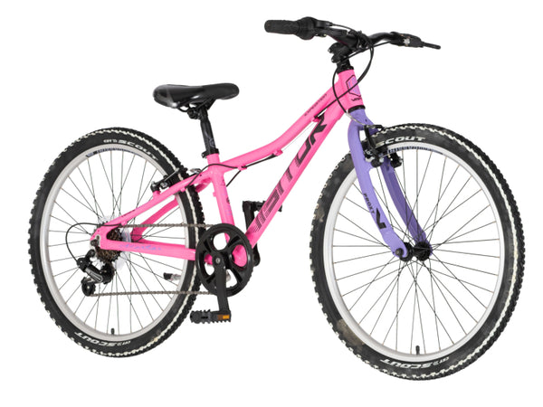 Bicikl junior 24 visitor proxy start 2.0 24" tvrda alu 11" v-brake  7 brzina 132-155cm (xs) roze