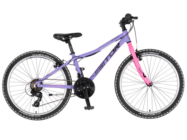 Bicikl junior 24 visitor proxy start 2.1 24" tvrda alu 13" v-brake 21 brzina 142-165cm (s) ljubičast