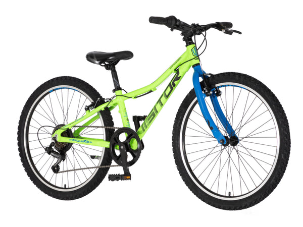 Bicikl junior 24 visitor proxy start 2.0 24" tvrda alu 11" v-brake  7 brzina 132-155cm (xs) neon zel
