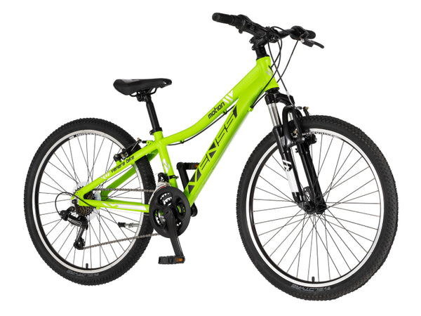 Bicikl junior 24 venssini parma x100 alu 24" alu 12" v-brake  18 brzina 132-155cm (xs) neon zeleni