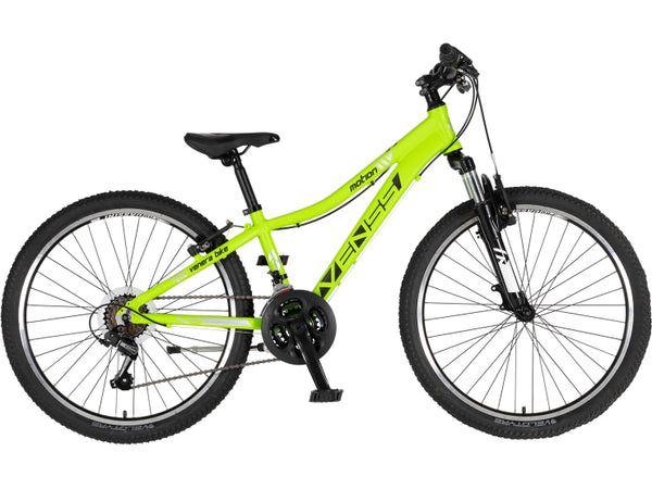 Bicikl junior 24 venssini parma x100 alu 24" alu 12" v-brake  18 brzina 132-155cm (xs) neon zeleni