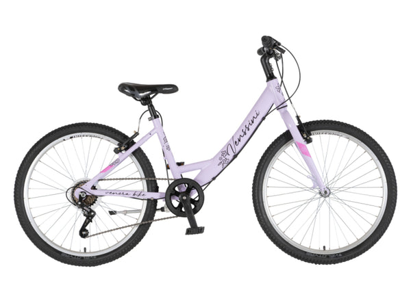 Bicikl junior 24 venssini parma alu 24" alu 14" v-brake 6 brzina 132-155cm (xs) ljubičasti