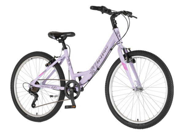 Bicikl junior 24 venssini parma alu 24" alu 14" v-brake 6 brzina 132-155cm (xs) ljubičasti