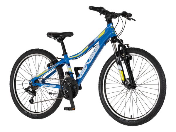 Bicikl junior 24 venssini parma x100 alu 24" alu 12" v-brake  18 brzina 132-155cm (xs) plavi