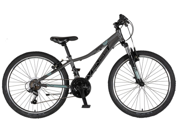 Bicikl junior 24 venssini parma x100 alu 24" alu 12" v-brake  18 brzina 132-155cm (xs) sivi
