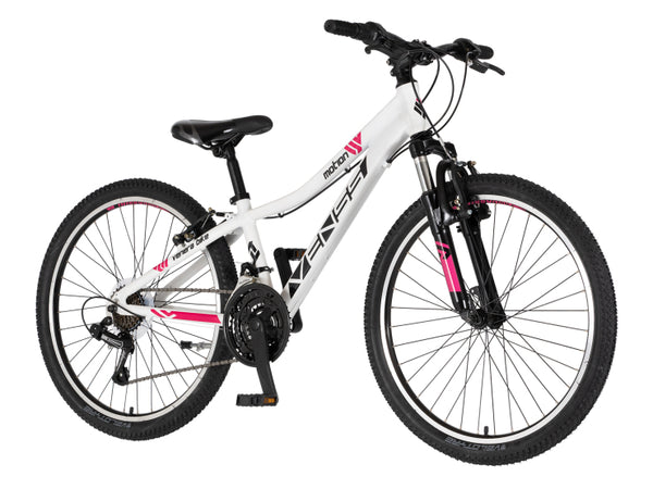 Bicikl junior 24 venssini parma x100 alu 24" alu 12" v-brake  18 brzina 132-155cm (xs) belo roze
