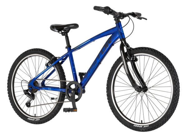Bicikl junior 24 visitor fox roll alu 24" tvrda alu 14" v-brake  7 brzina 132-155cm (xs) plavi perla