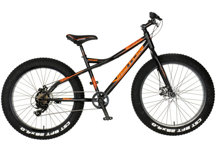 Bicikl fatbike visitor fat bike 26" 16" prednji i zadnji disk 7 brzina 158-175cm (m) crno narandžast