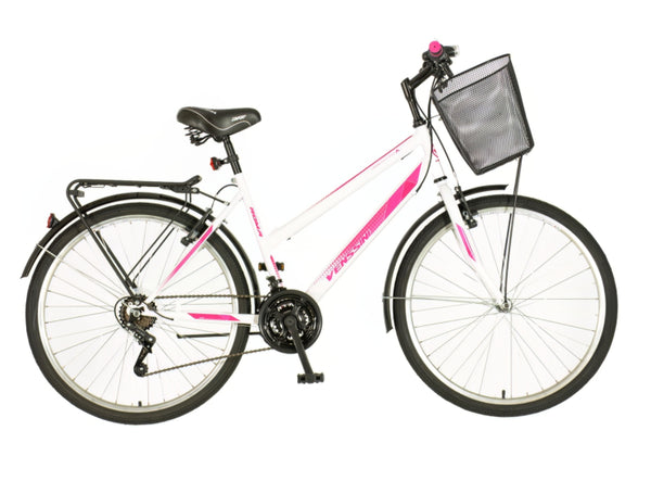 Bicikl venssini roma 26" belo roze
