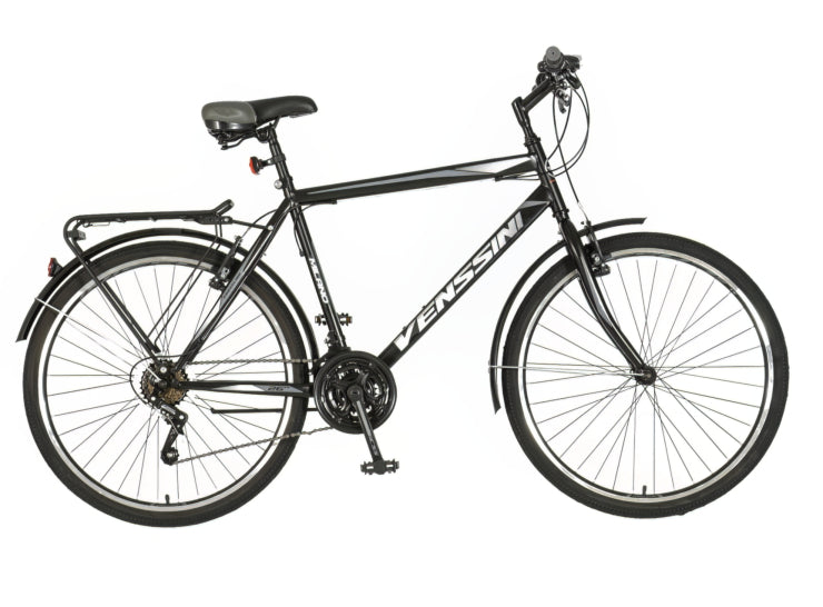 Bicikl city venssini milano 26" 20" v-brake  18 brzina 155-178cm (s/m) crno sivi