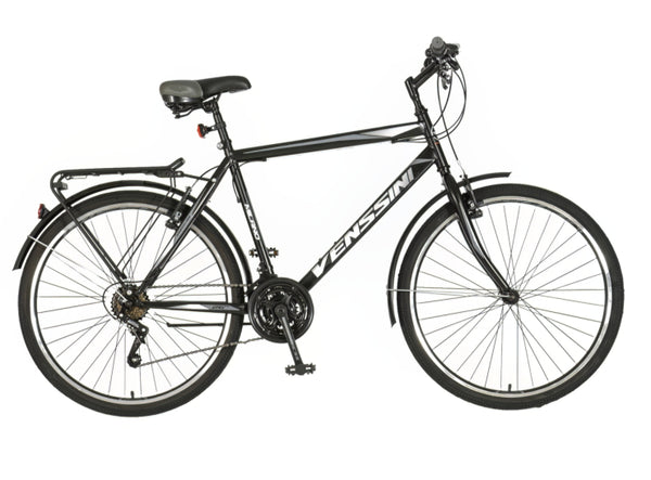 Bicikl city venssini milano 26" 20" v-brake  18 brzina 155-178cm (s/m) crno sivi