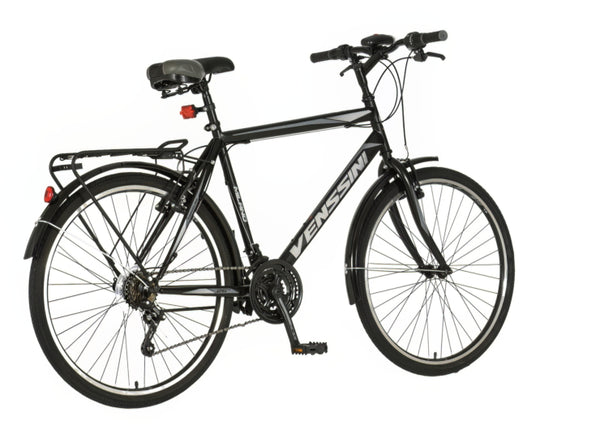 Bicikl city venssini milano 26" 20" v-brake  18 brzina 155-178cm (s/m) crno sivi