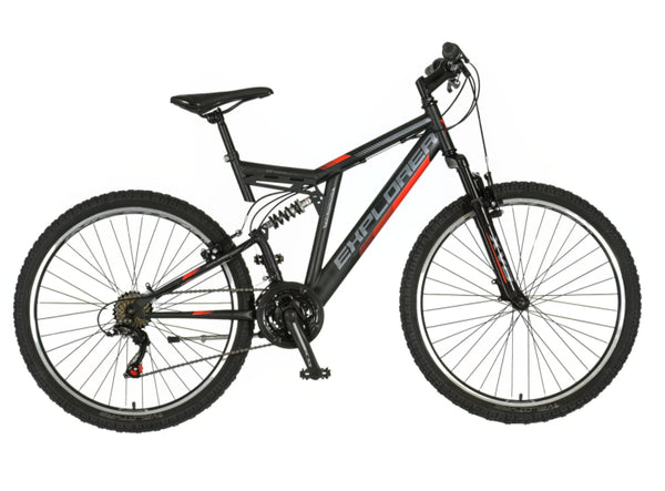 Bicikl fullsusp explorer thunder 26" 15" v-brake   21 brzina 158-175cm (m) crno crveni