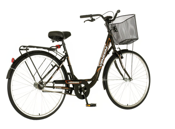 Bicikl city venssini diamante 26x1.3/8" 17" v-brake  kontra 155-178cm (s/m) zeleni