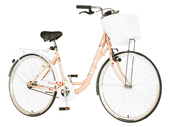 Bicikl city venssini diamante 26x1.3/8" 19" v-brake  kontra 155-178cm (s/m) bež
